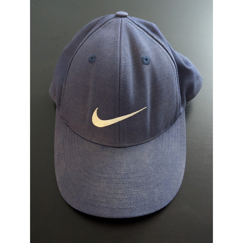 Vintage Nike‎ Baseball Hat Pro Model Fitted 7 1/8 Navy Blue Sun Fading Vtg